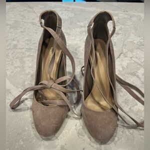 BCBGeneration Brown Suede Heels